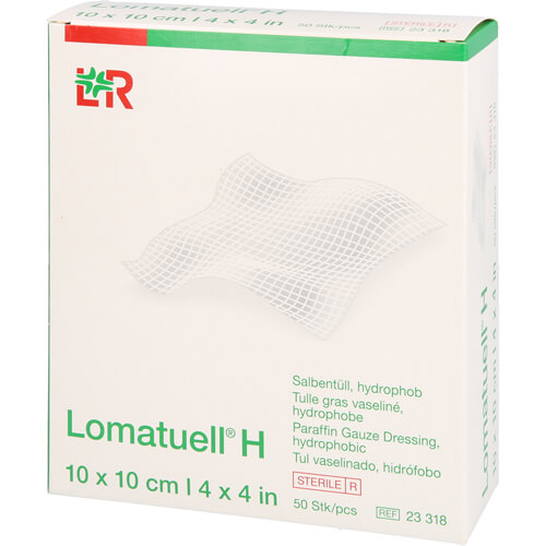 LOMATUELL H Salbentüll 10x10 cm steril