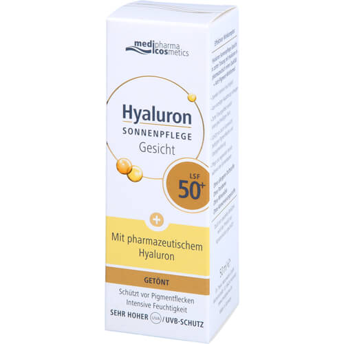 HYALURON SONNENPFLEGE Gesicht Creme LSF 50+ getönt