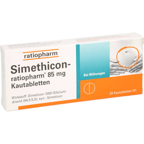 SIMETHICON-ratiopharm 85 mg Kautabletten