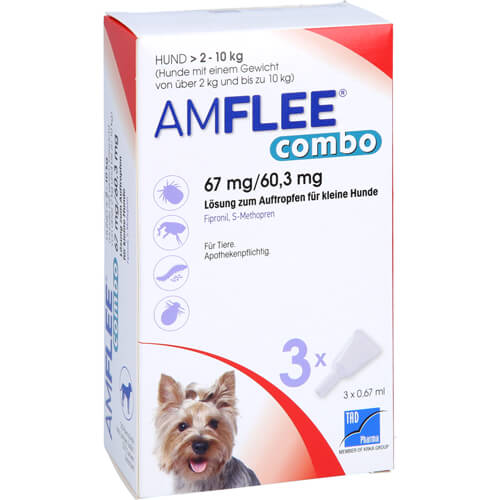 AMFLEE combo 67/60,3mg Lsg.z.Auftr.f.Hunde 2-10kg