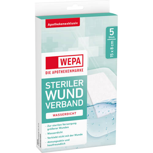 WEPA Wundverband wasserdicht 8x15 cm steril